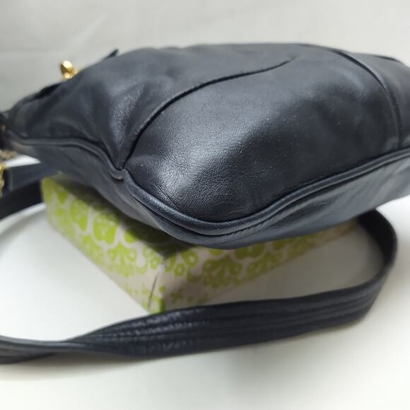 Marc by Marc Jacobs Black Leather Double Turnlock Pockets Zipper Crossbody Bag - Picture 9 of 16